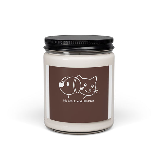 Pet Lover Soy Candle — "My Best Friend Has Paws" 9oz Scented Jar
