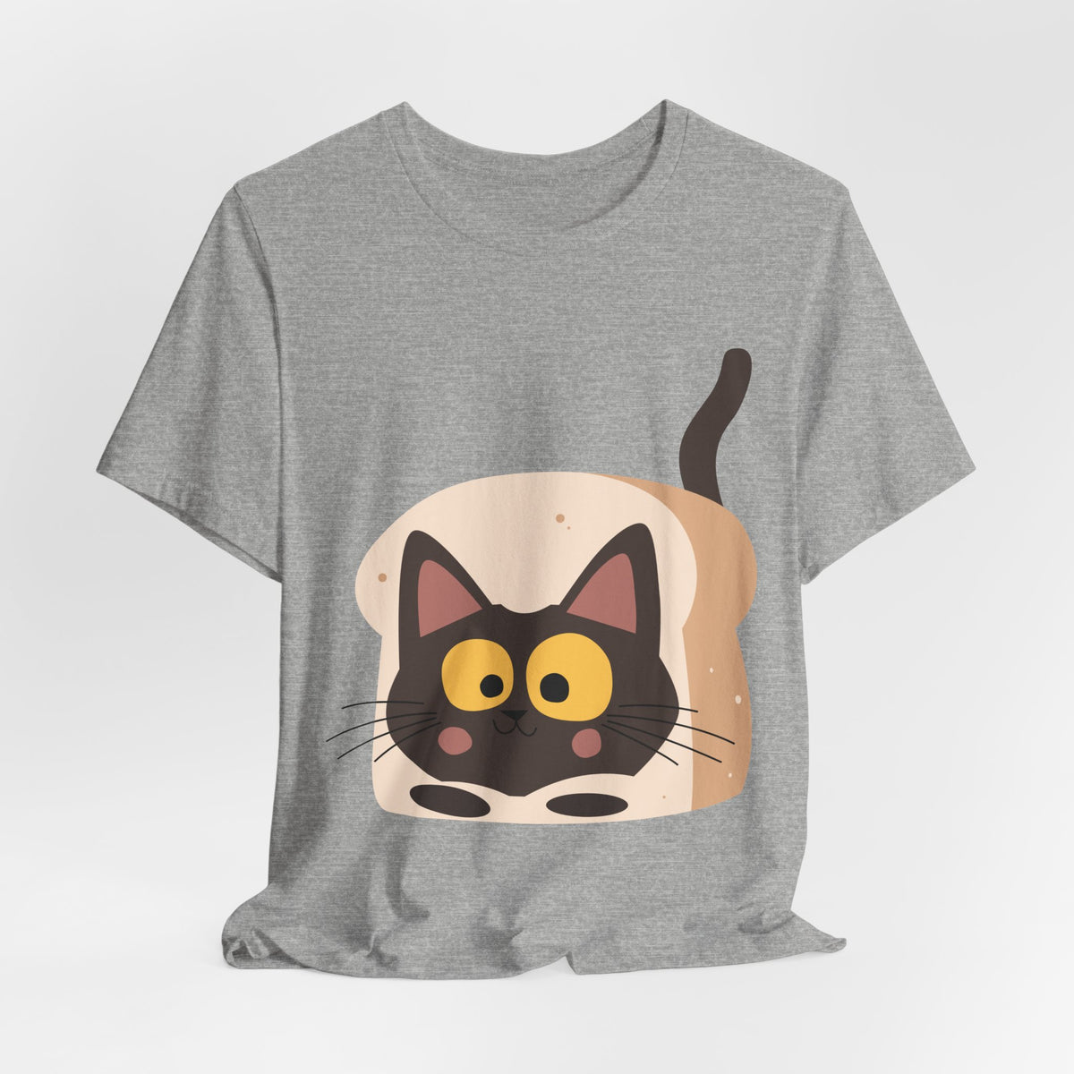 Cat in Toast T‑Shirt – Cute Black Cat Foodie Tee