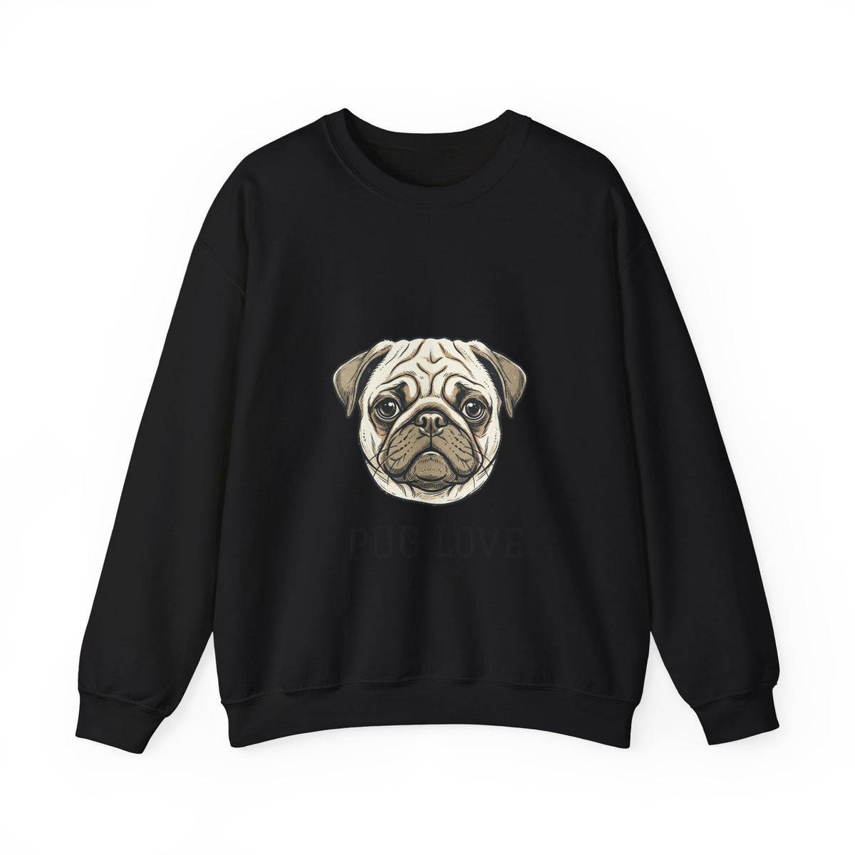 Pug Love Sweatshirt - Cute Pug Face Crewneck for Dog Lovers