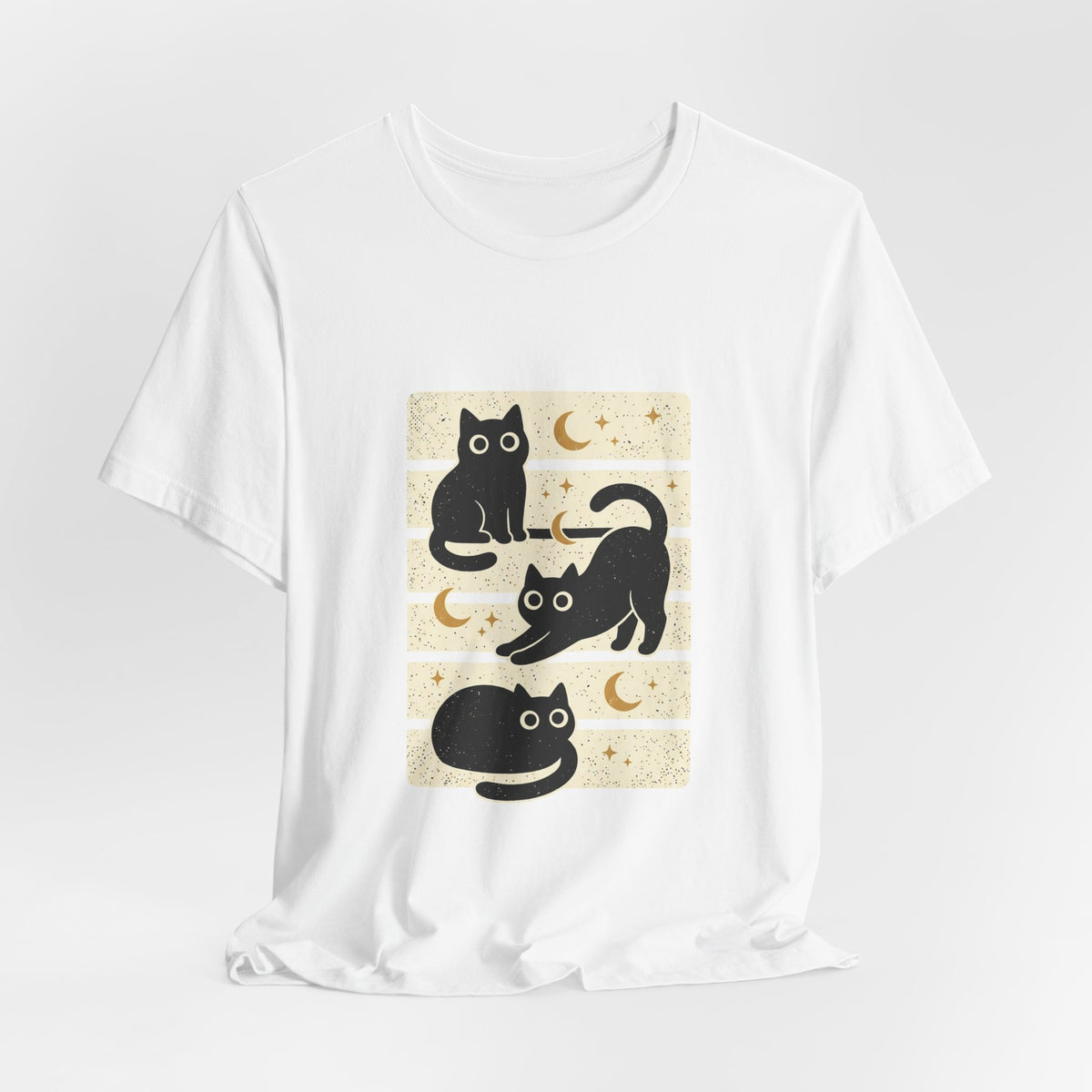 Black Cats Halloween Tee | Vintage Moon Stars
