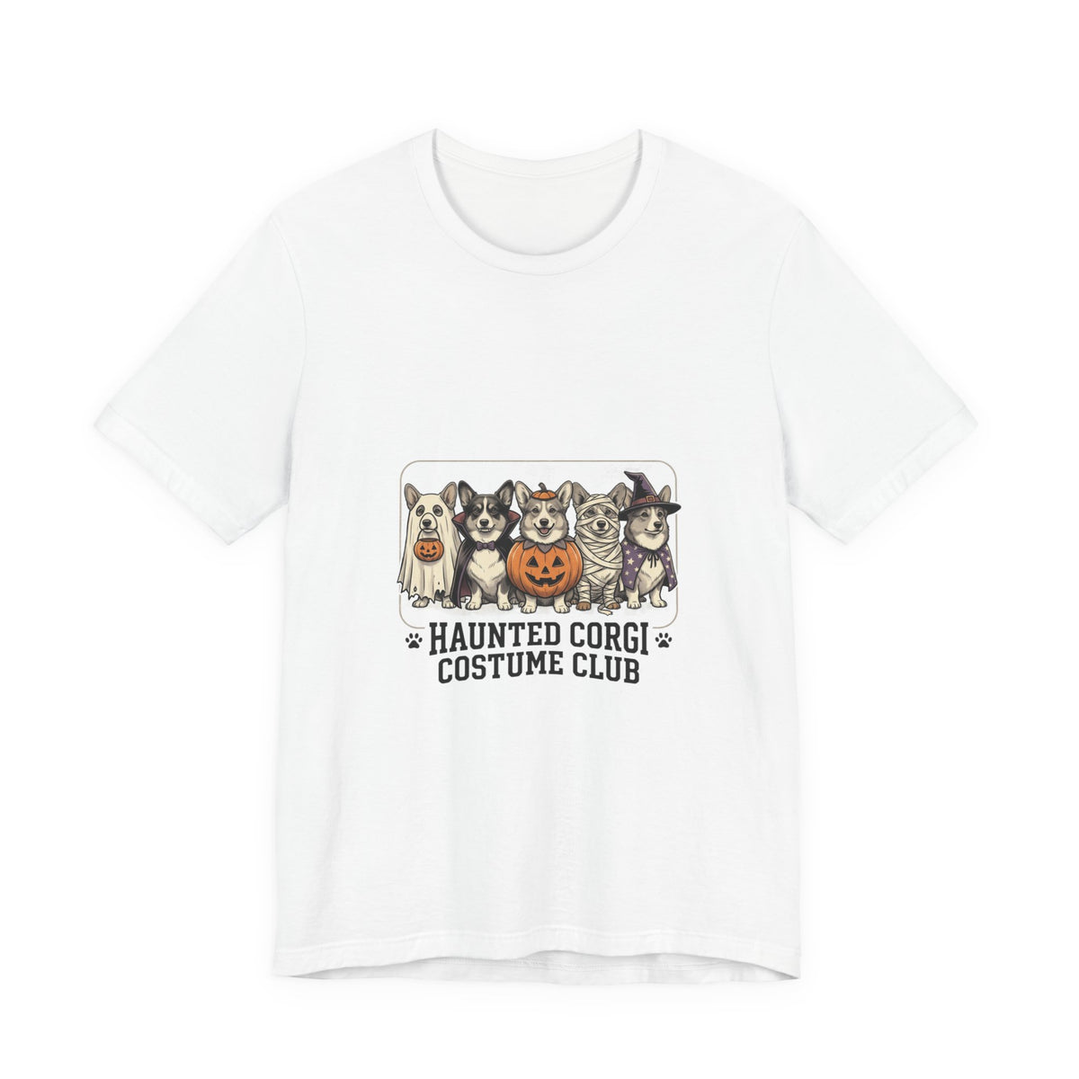 Haunted Corgi Costume Club Tee | Halloween Dog Costume Shirt
