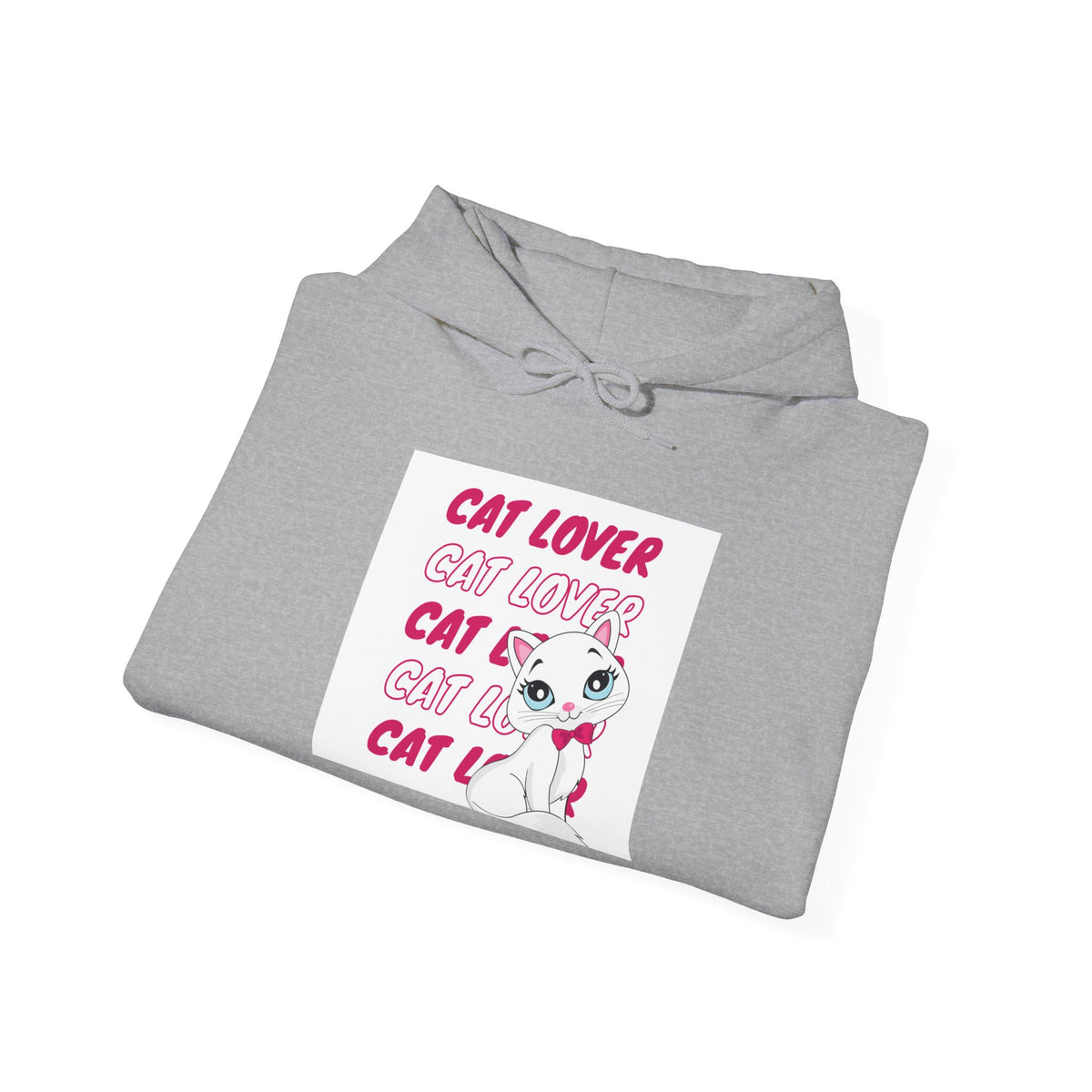 Cat Lover Hoodie — Cute Pink Cat Graphic Pullover