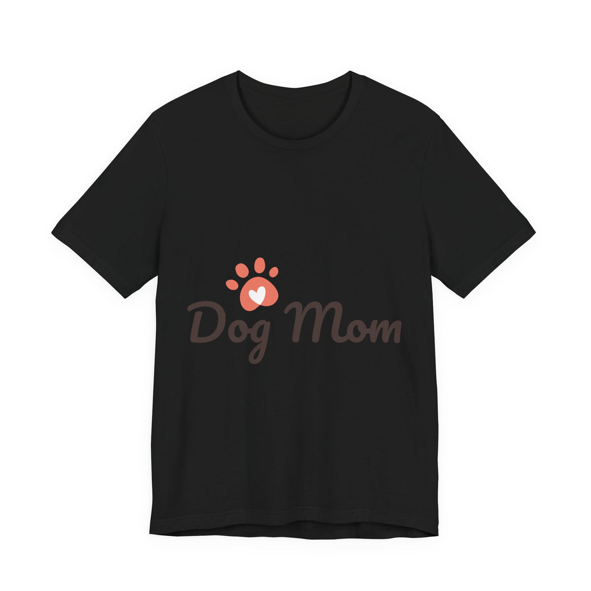 Dog Mom T-Shirt — Cute Paw Print Graphic Tee for Dog Lovers