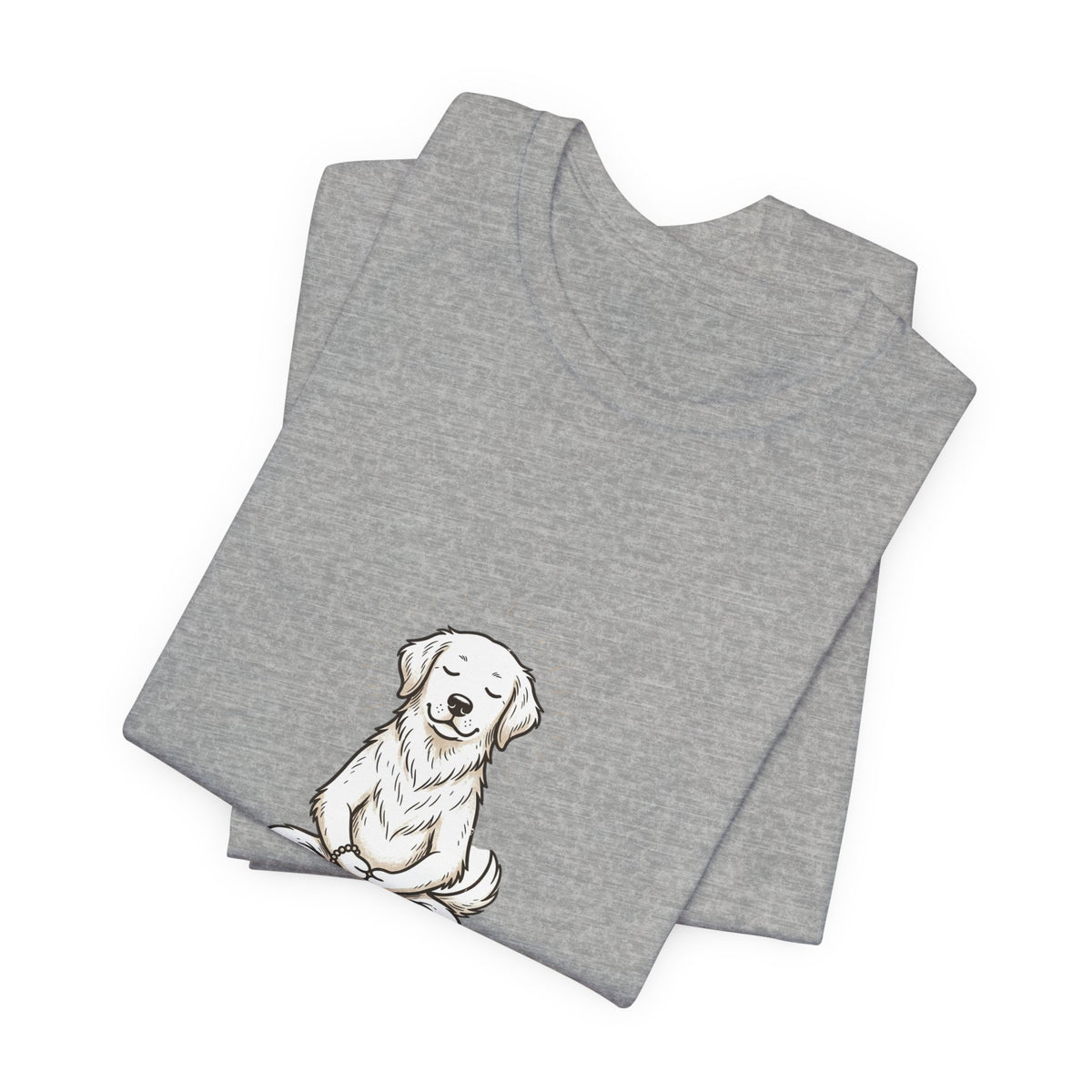 Meditating Dog T‑Shirt – "Just Breathe" Relaxation Tee