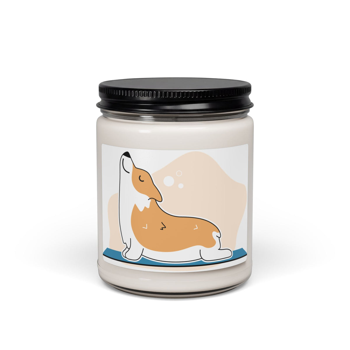 Corgi Stretch Scented Soy Candle — 9oz Relaxing Aromatherapy Jar