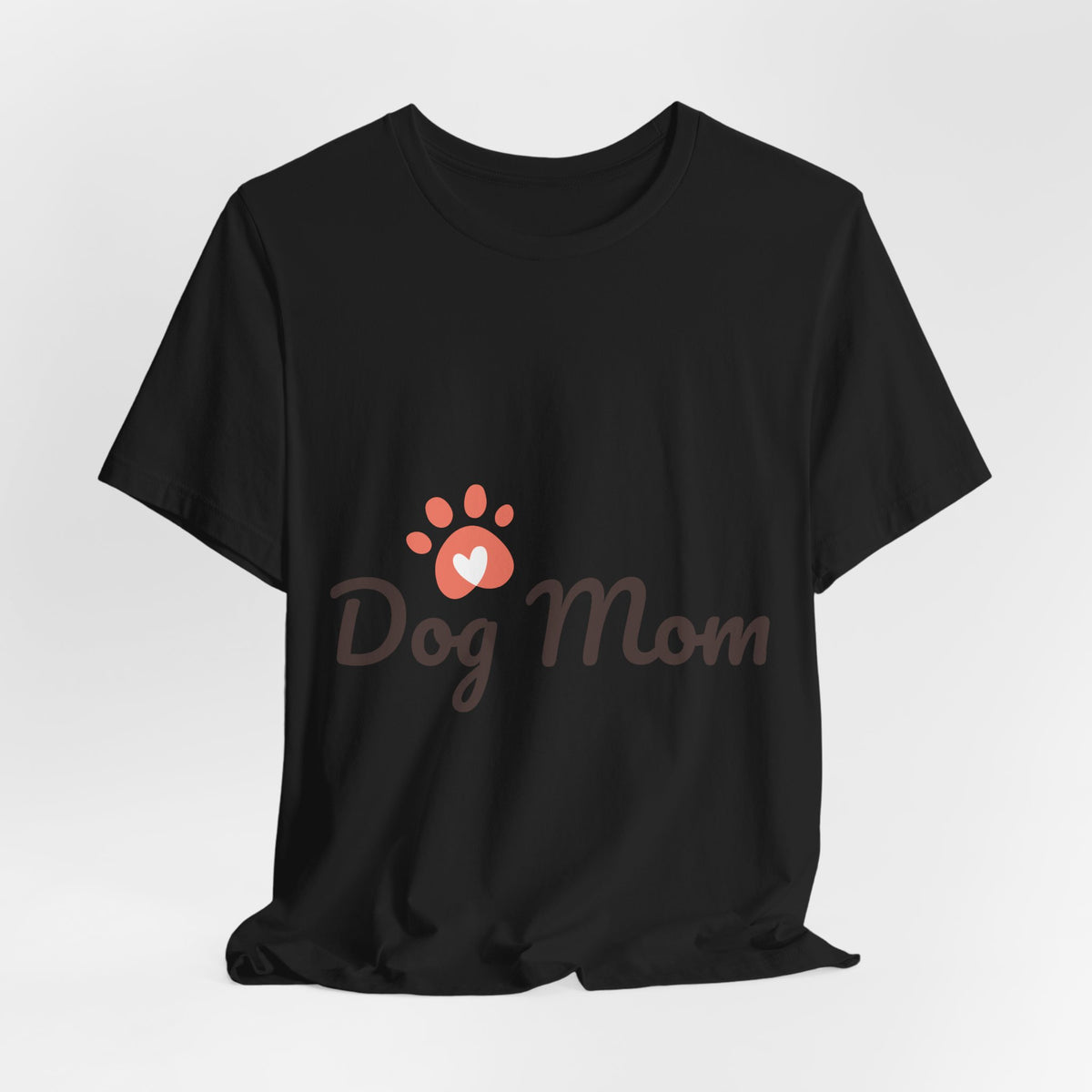 Dog Mom T-Shirt — Cute Paw Print Graphic Tee for Dog Lovers