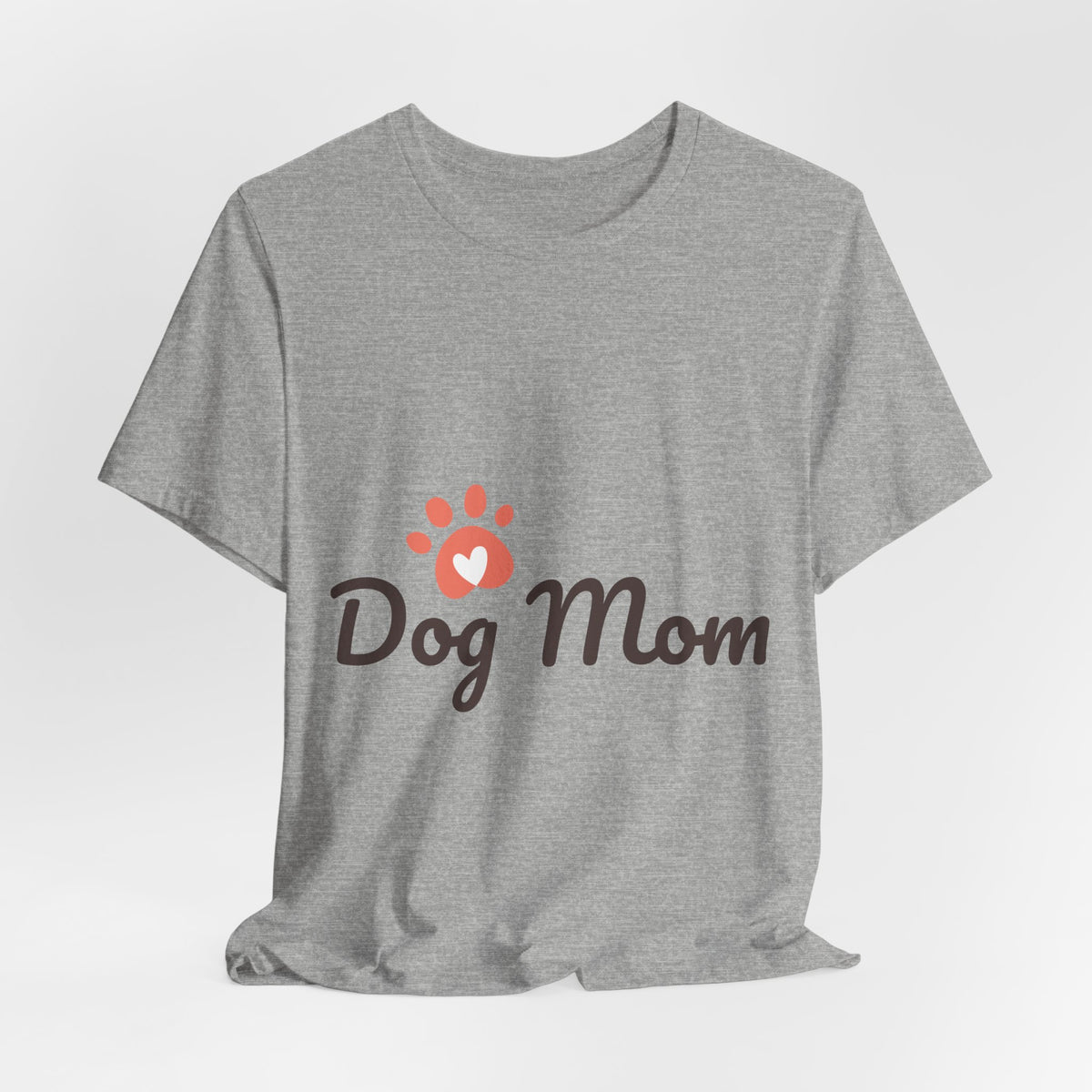 Dog Mom T-Shirt — Cute Paw Print Graphic Tee for Dog Lovers