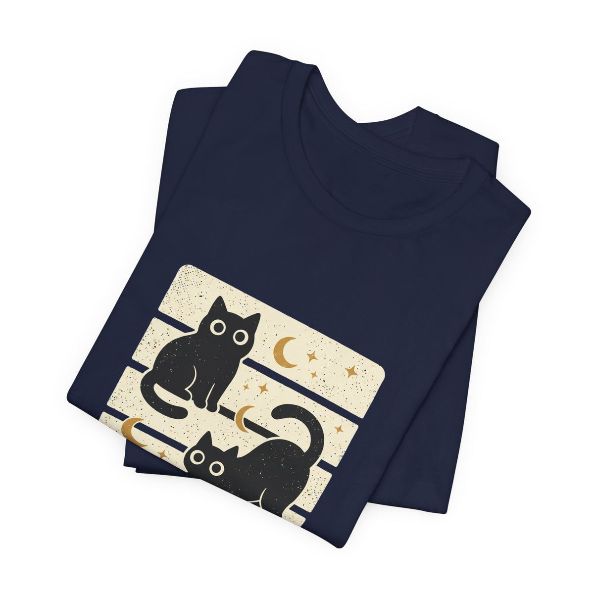 Black Cats Halloween Tee | Vintage Moon Stars