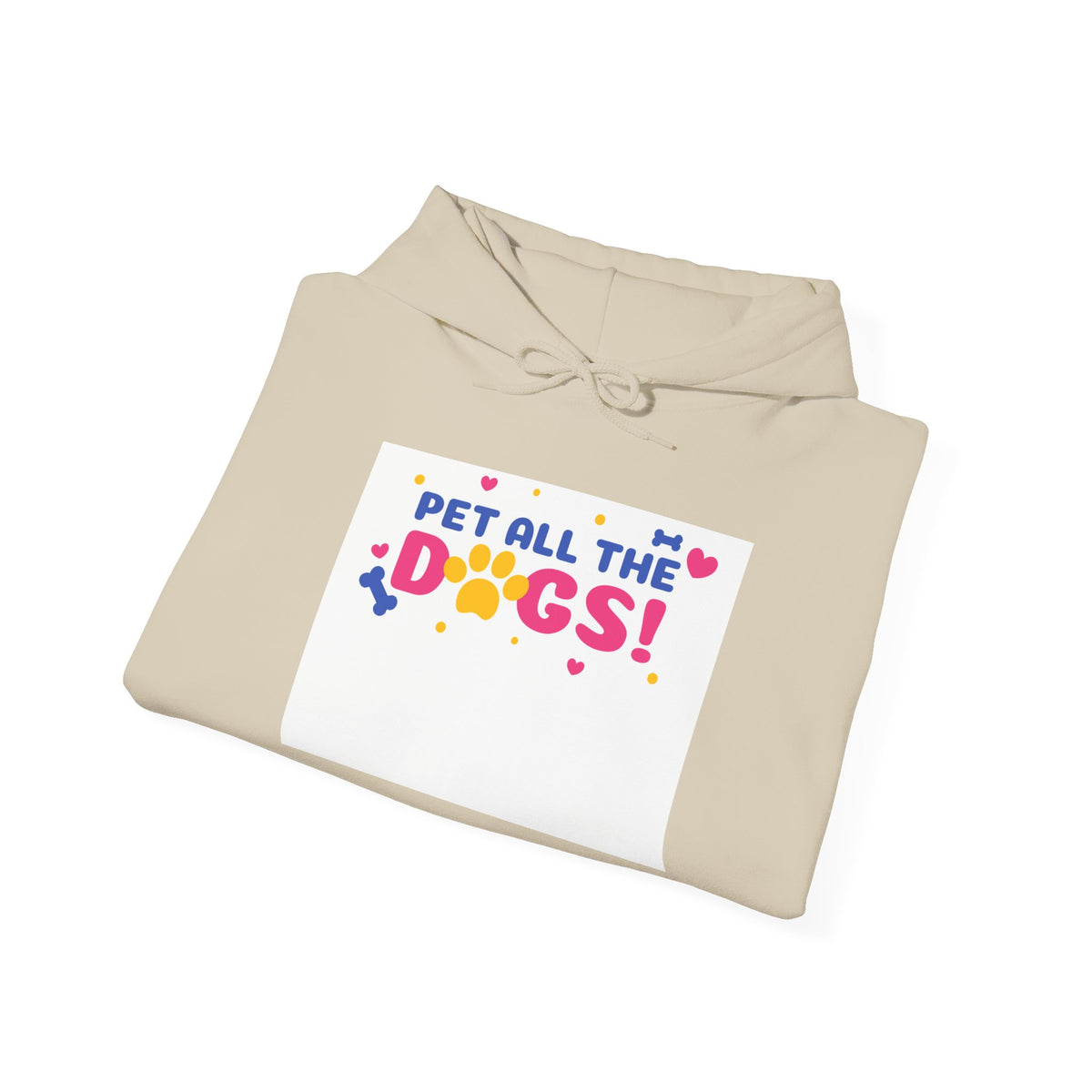 Pet All The Dogs! Cute Dog Lover Hoodie — Colorful Paw Print Design