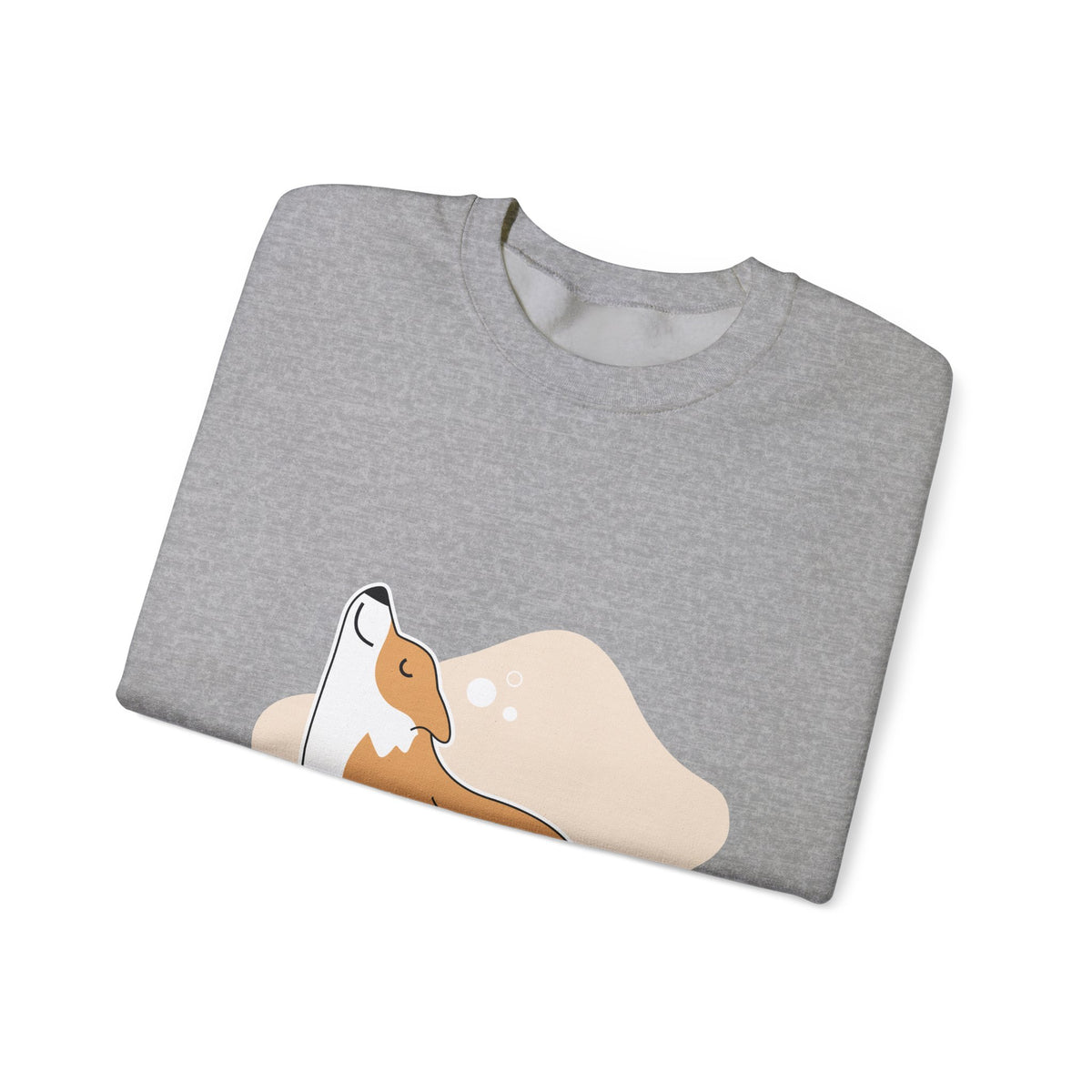 Corgi Yoga Crewneck Sweatshirt — Cute Stretching Dog Graphic
