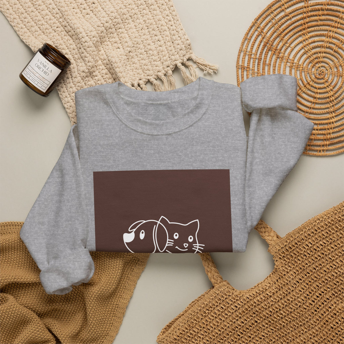 Cat & Dog Best Friend Sweatshirt — "My Best Friend Has Paws" Crewneck