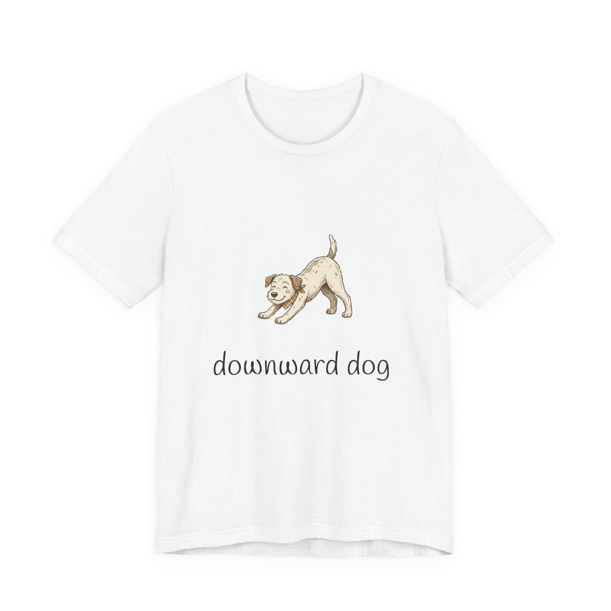 Downward Dog Puppy T‑Shirt — Cute Yoga Dog Graphic Tee