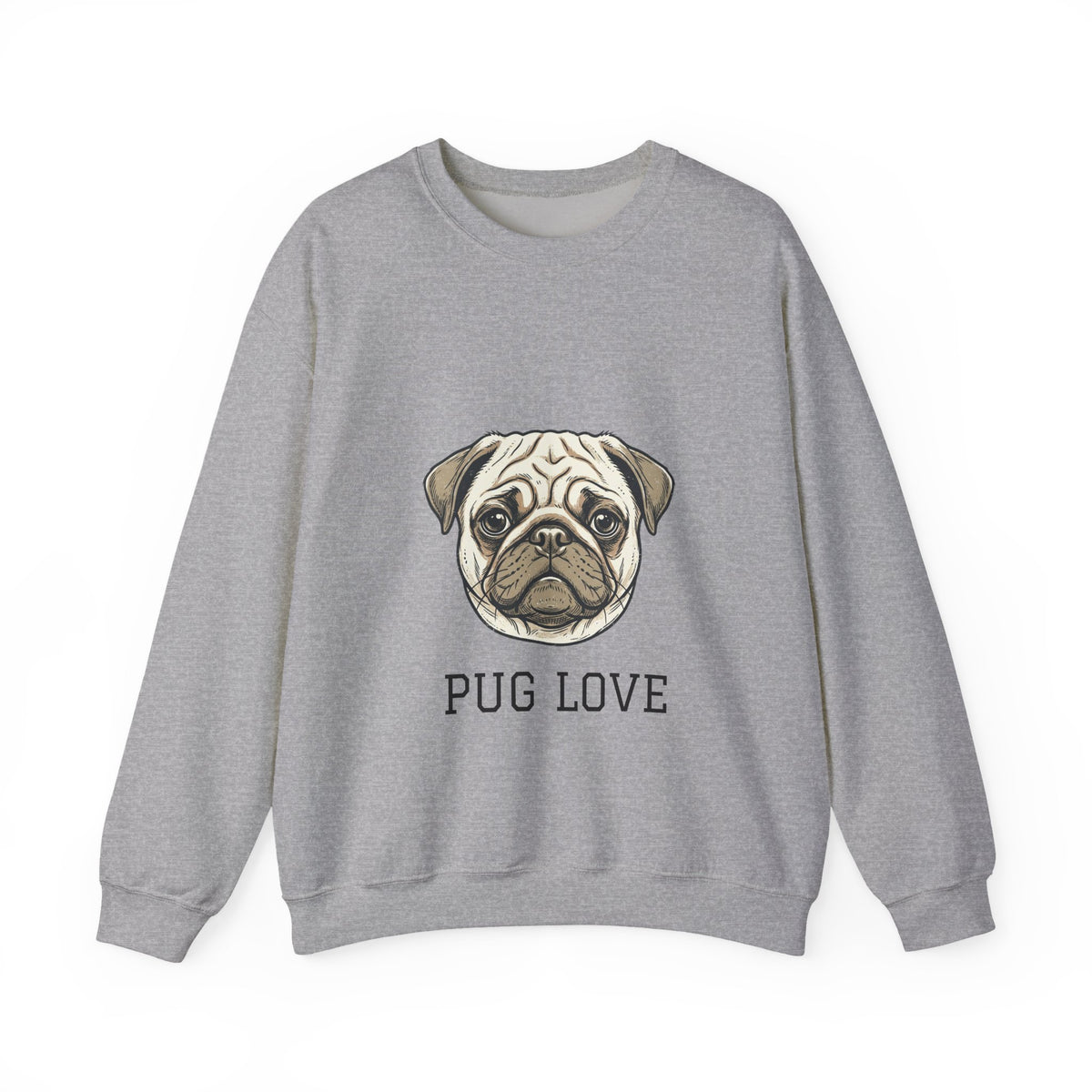 Pug Love Sweatshirt - Cute Pug Face Crewneck for Dog Lovers