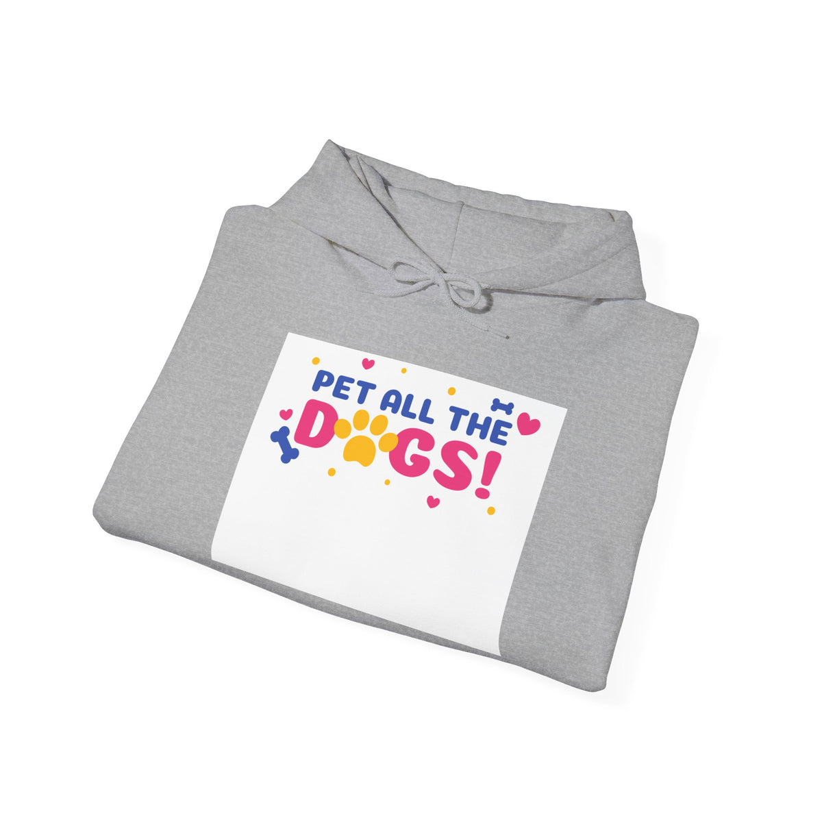 Pet All The Dogs! Cute Dog Lover Hoodie — Colorful Paw Print Design