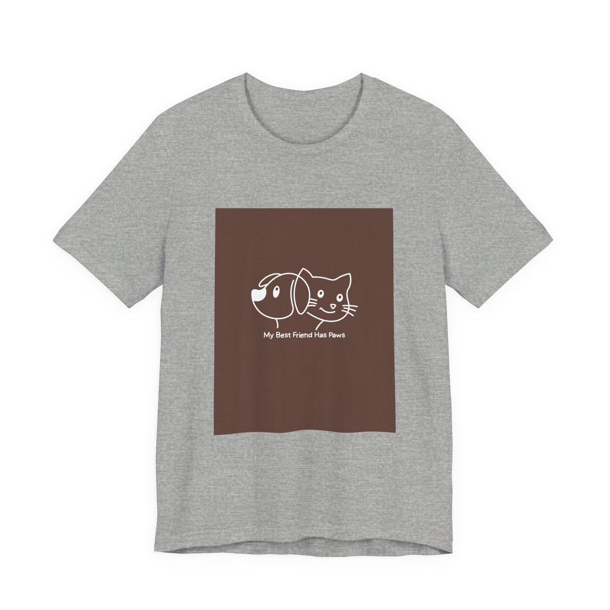 Pet Friends T-Shirt — "My Best Friend Has Paws" Cute Dog & Cat Tee