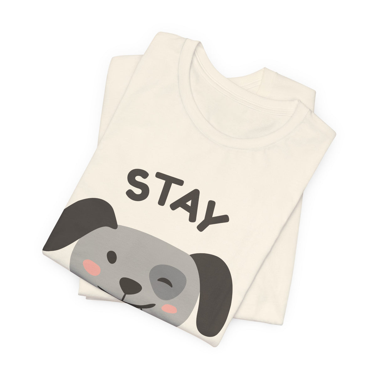 Stay Pawsitive Dog Tee — Cute Winking Puppy Graphic T-Shirt