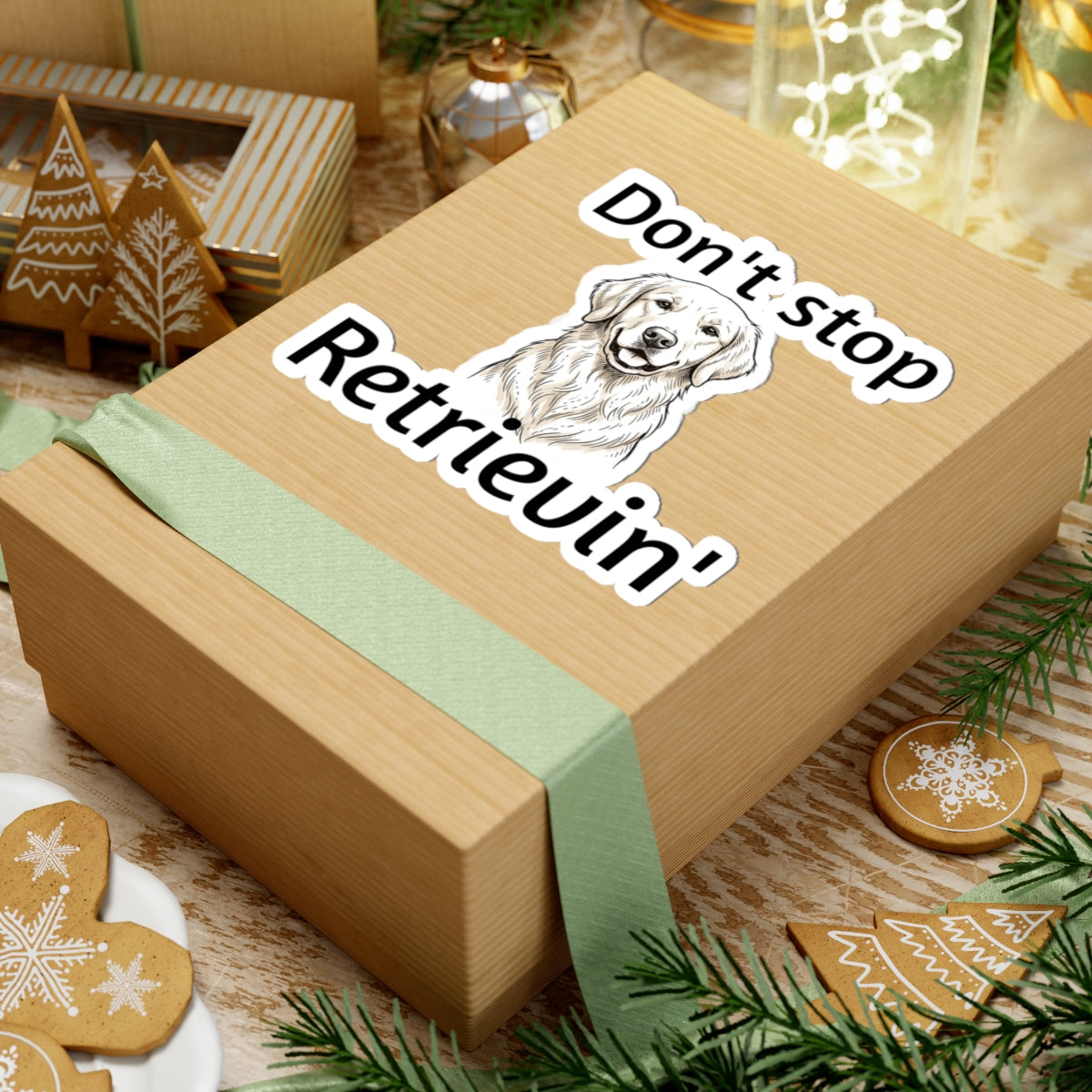 Don't Stop Retrievin' Golden Retriever Sticker